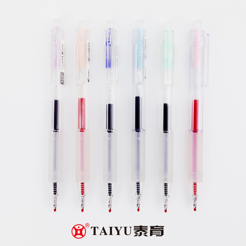 Caneta de gel para uso de estudante com tampa e caneta de gel com design de cor Macaron 3192