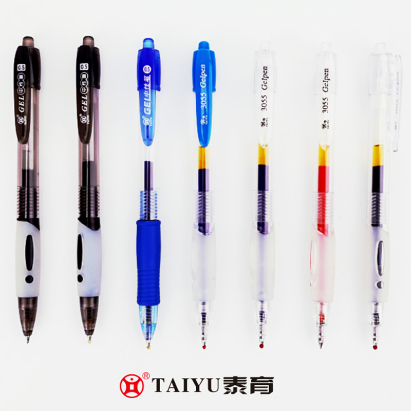 Caneta de gel de pressão para uso em escritório, estilo simples, caneta de gel colorida personalizada 3055
